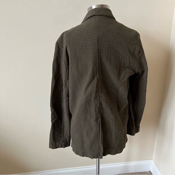 Free People Rowan Blazer Gauzy Cotton Army Green  17707 - Picture 8 of 12